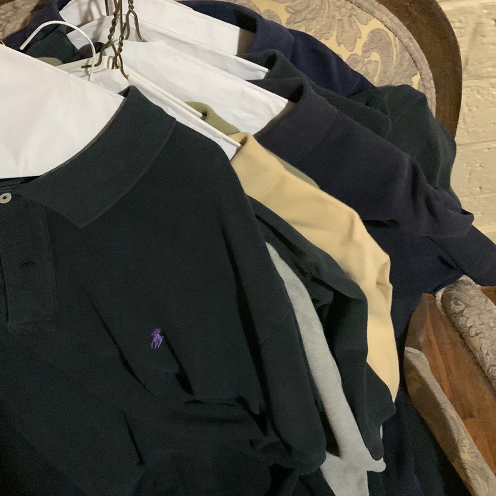 EIGHT authentic polo shirts! Sold as bundle!
